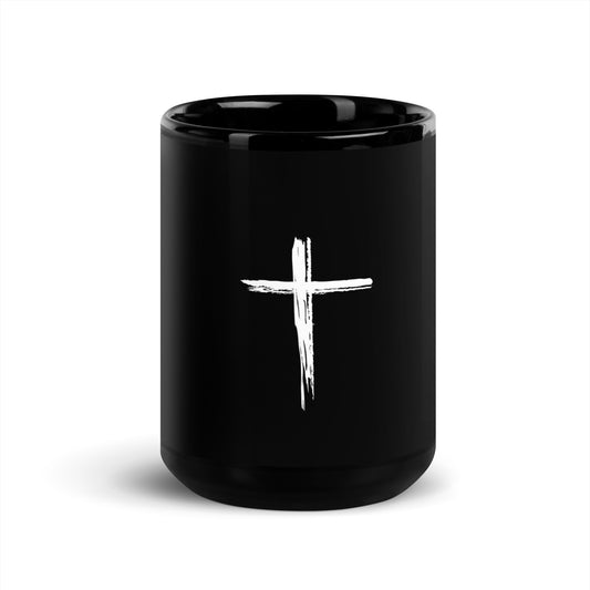 'The Cross' Black Glossy Coffee Mug