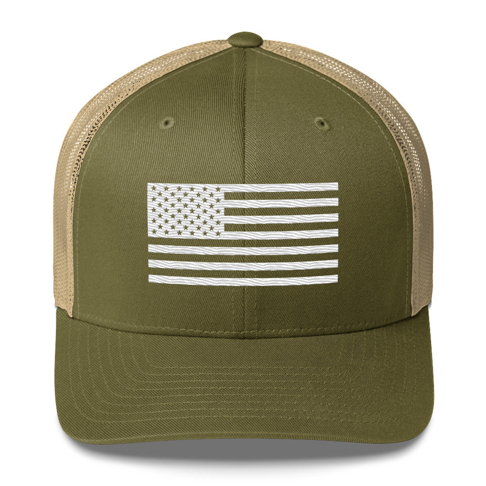 American Flag Trucker Hat